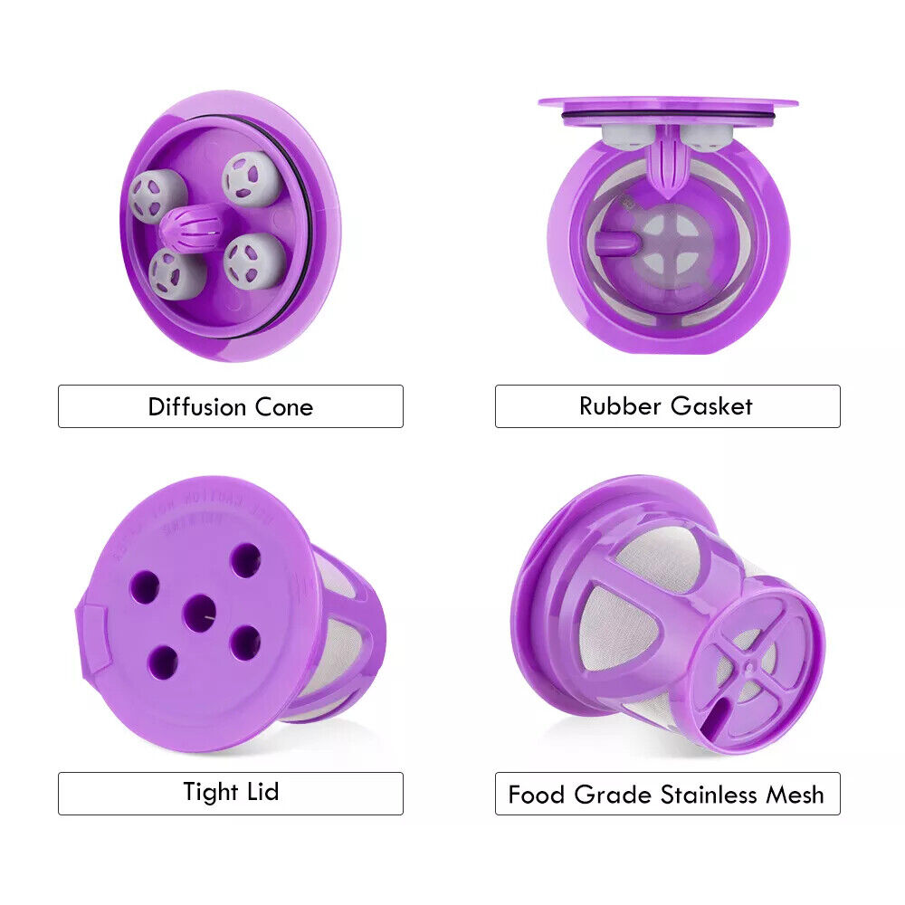 Purple Refillable Reusable Single K-Cup Coffee Pod for Keurig K-Supreme and Plus