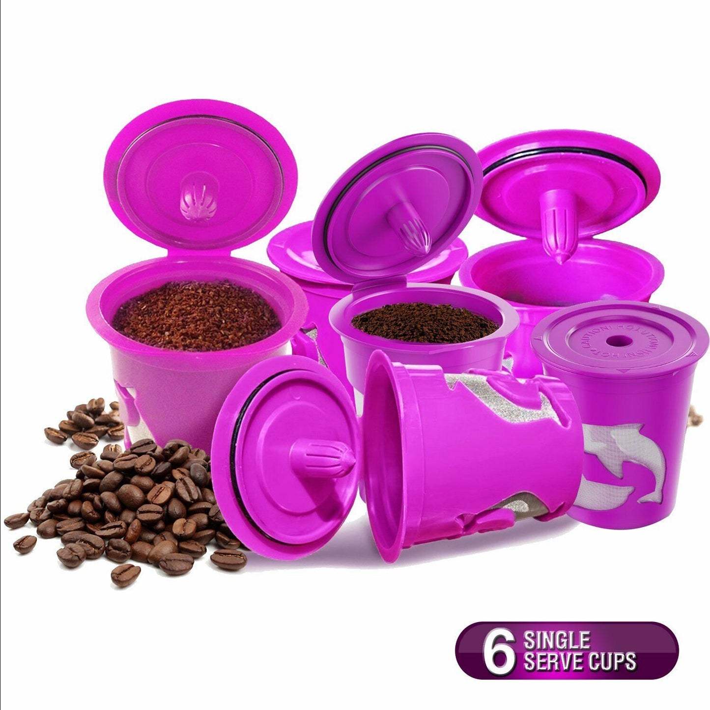 Purple Refillable Reusable Single K-Cups Filter Pod for Keurig Coffee Cup Makers