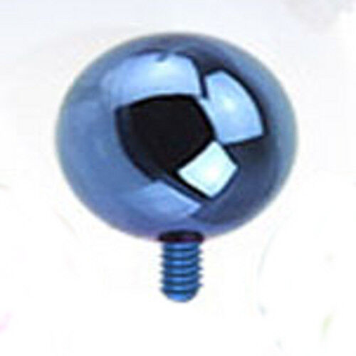 1 - 14 Gauge Titanium Anodized Internally Thread Ball Dermal 5 Color 3 Sizes G29