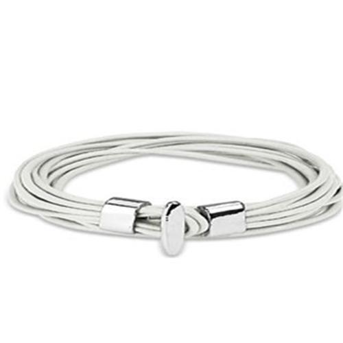 White Leather Multi Strings Bracelet Wristband Cuff K56