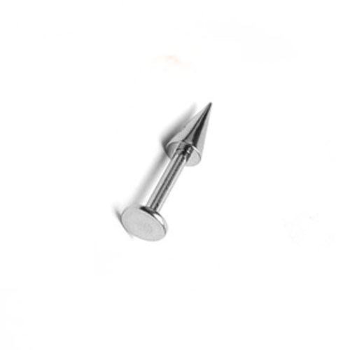 16 Gauge 316L Surgical Steel Labret Monroe with Spike Chin Lip Barbell