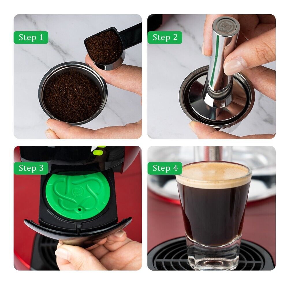 NESCAFE Dolce Gusto Steel Reusable Refillable Replacement Coffee Filter Holder