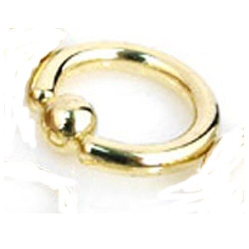 Pair of Gold Plated Over 316L Surgical Stainless Steel Captive Bead Rings C228