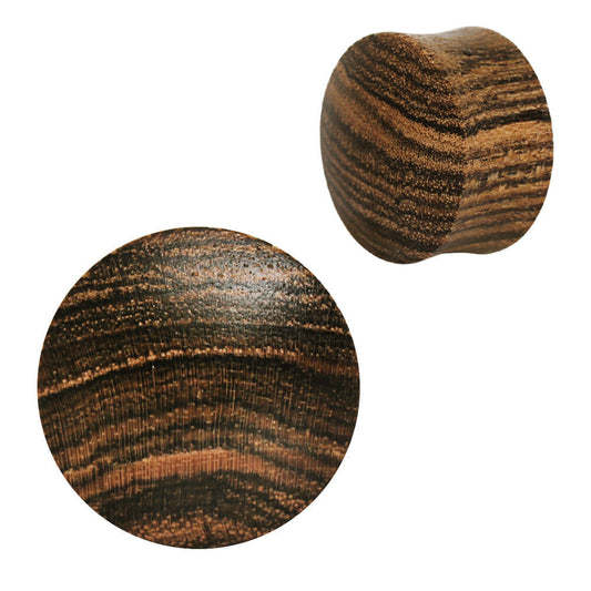 Natural Organic Rosewood Wood Plug Plugs Sold As a Pair (Sizes 4GA to 1") E541
