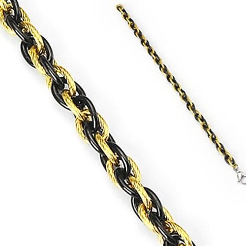 Triple Link Chain Stainless Bracelet Tri-Link Wristband K158