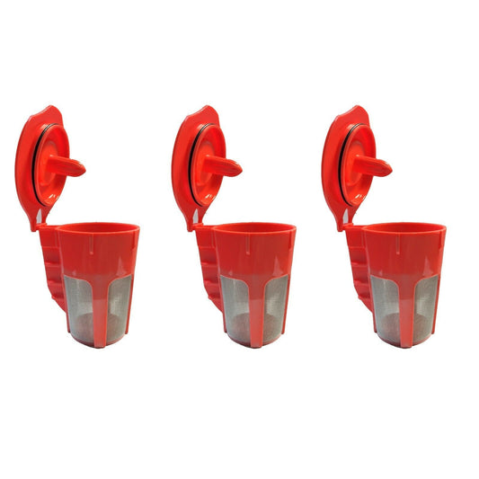 3 Orange Refillable Reusable K-Cup K Carafe Coffee Filter Pod for Keurig 2.0 1.0 Coffees