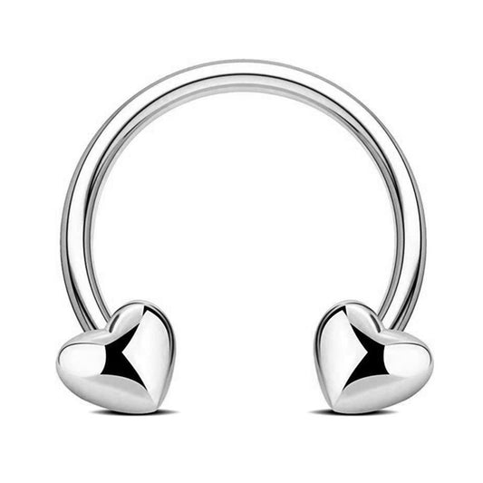 1-16 Gauge 5/16 Stainless Steel Hearts Horseshoe Septum Nose Ear Lip Ring Steel Helix Tragus Piercing Jewelry C318