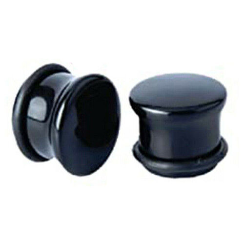 Pair of Single Flare Acrylic Ear Gauges Plugs Stretching O-Ring Piercing E559