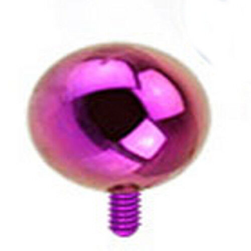 1 - 14 Gauge Titanium Anodized Internally Thread Ball Dermal 5 Color 3 Sizes G29