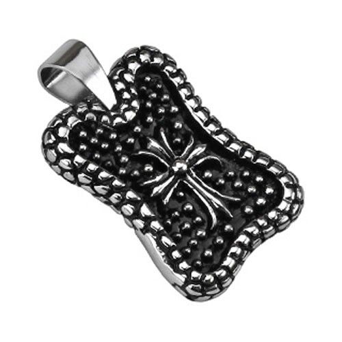 Stainless Steel Royal Cross Dog Tag Pendant P102